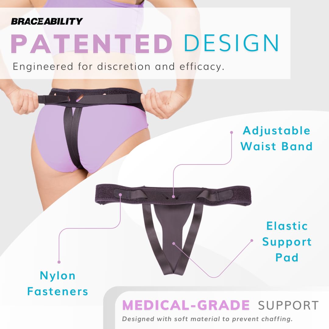 Pelvic Pro Prolapse Belt - Patented, Original Uterus Support Brace for Women Treating Dropped Bladder, Uterine Prolapse, Vulvar Varicosities, Postpartum, Symphysis Pubis Dysfunction (XL)