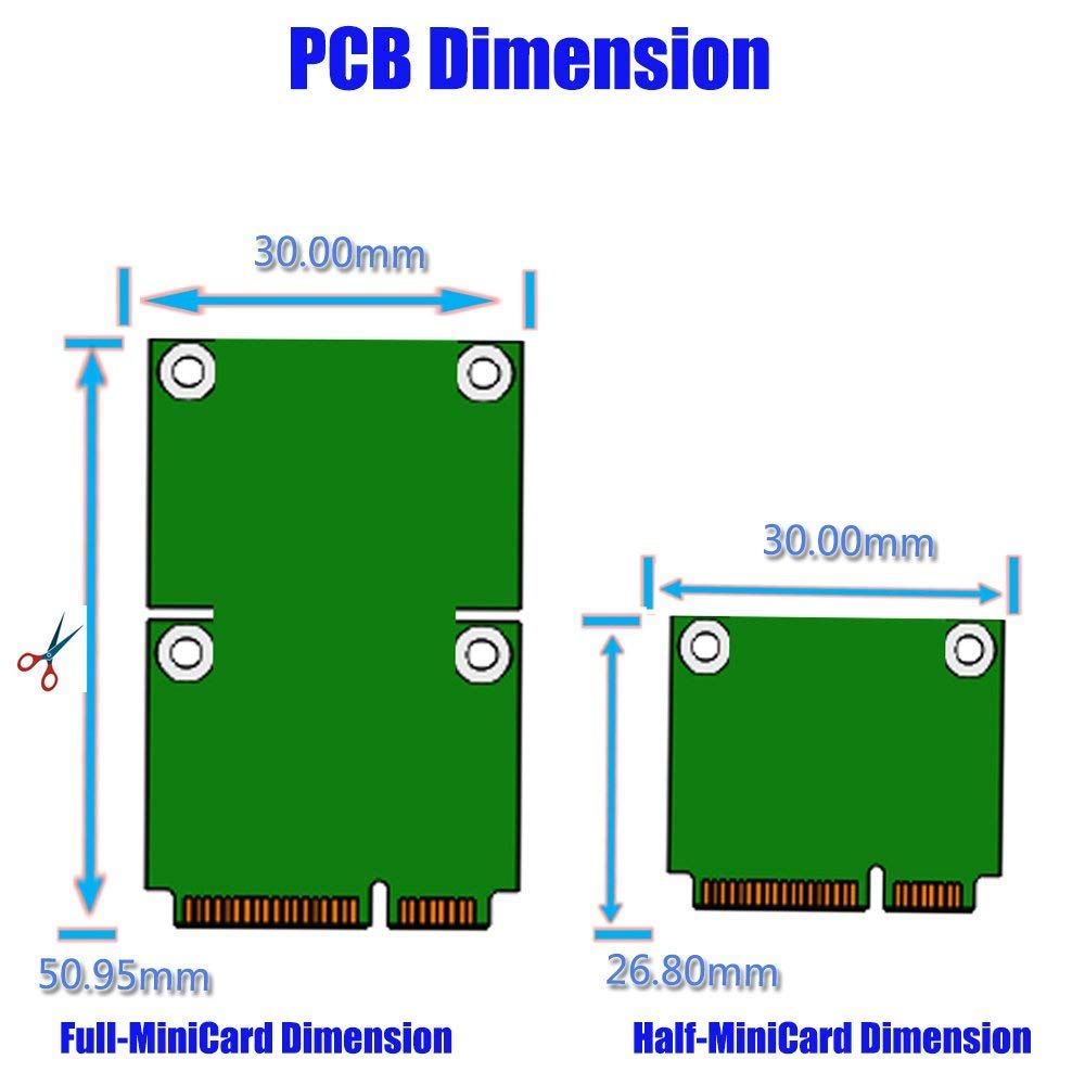 PCI-E 1X to Half/Full Mini PCI-E Adapter Pcie Connector