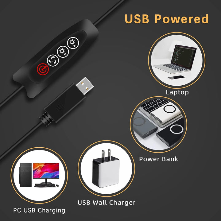 Video Conference Lighting Kit,Small Zoom Light with 3 Light Modes for Video Recording/Live Streaming/Remote Working/Distance Learning/Online Meeting/Laptop Video Conferencing,Make up