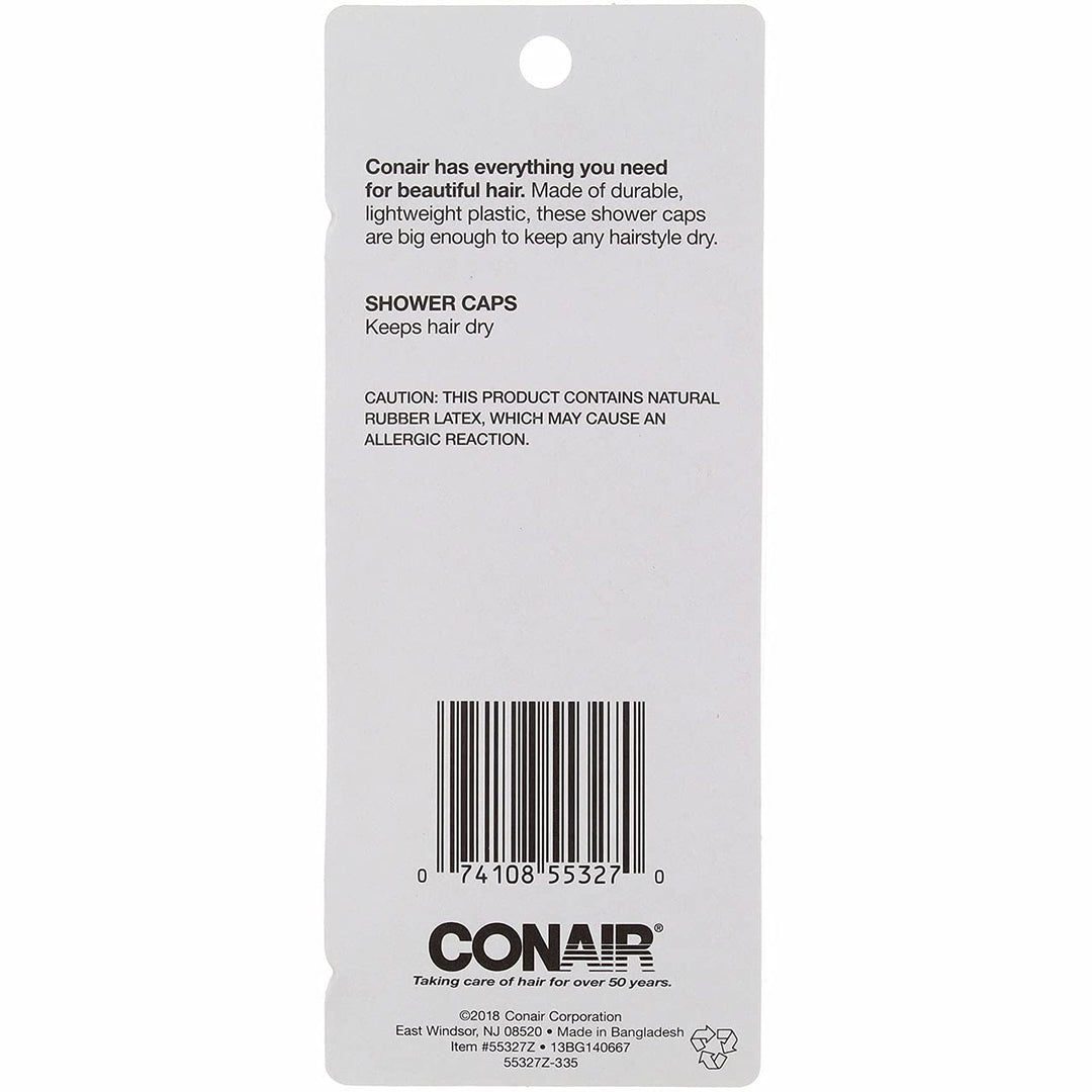 55327z Shower Cap Assorted Pastel Colors 3 Count