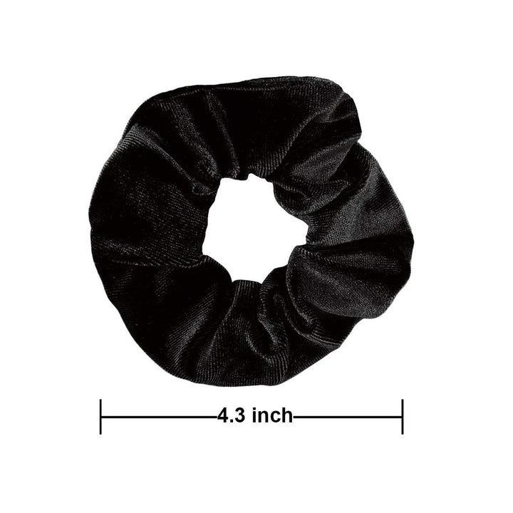 Guvass 2 Pack Hair Scrunchies Black Velvet Elastics Scrunchy Bobbles Soft Hair Bands Hair Ties for Women (Black)