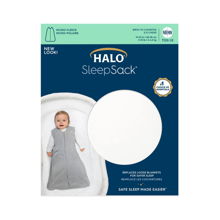 Sleepsack Micro-Fleece Wearable Blanket, TOG 1.0, Cream, Large