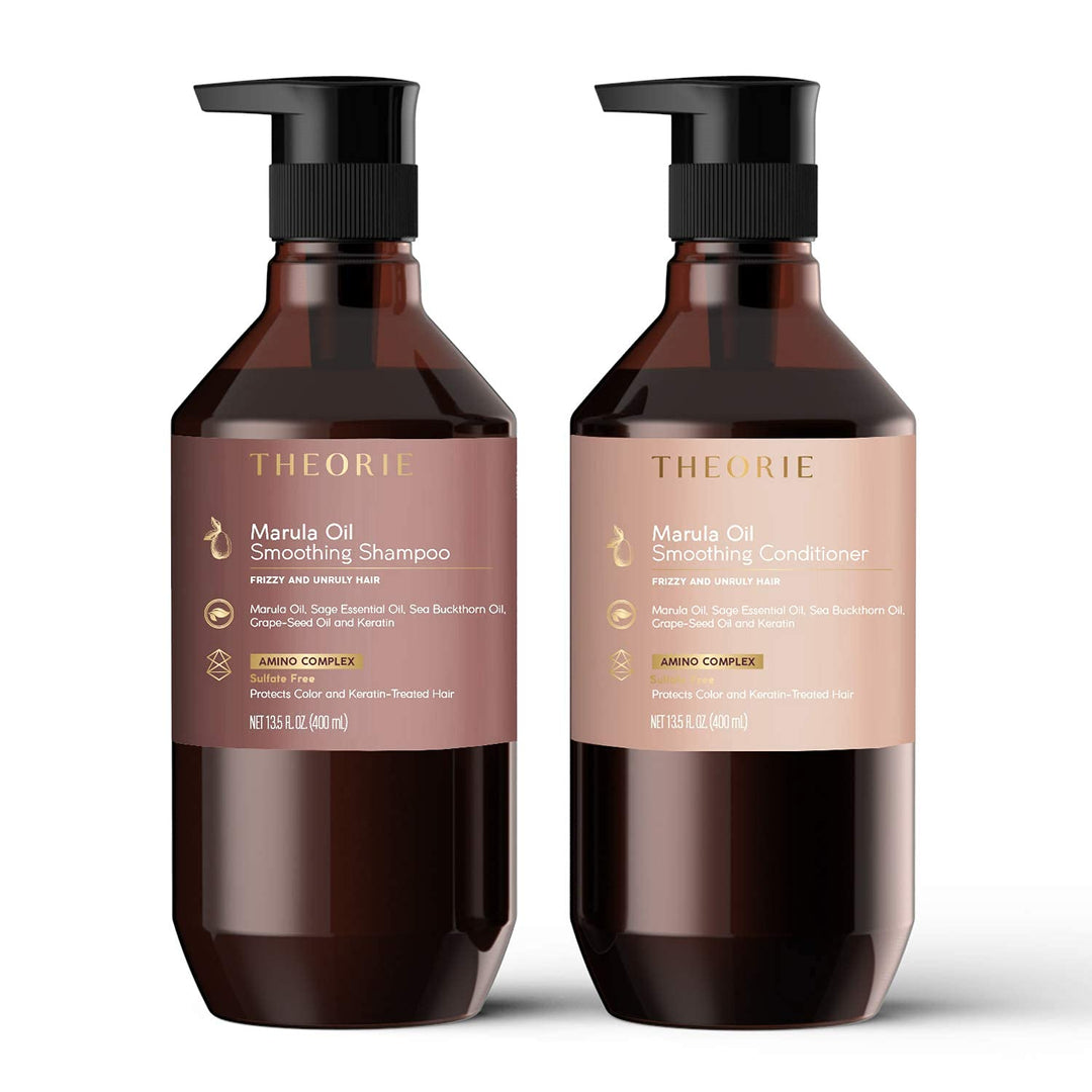 Marula Smoothing Shampoo - Frizz Control with Marula, Sea Buckthorn & Grape Seed Oils, Sulfate-Free, Gluten-Free, All Hair Types, 400 ML