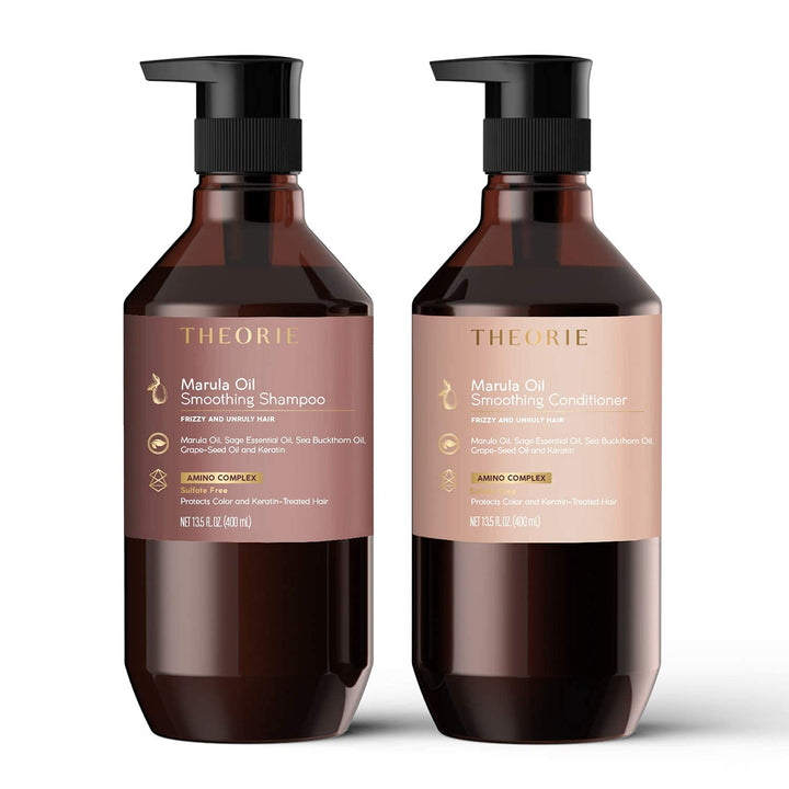 Marula Smoothing Shampoo - Frizz Control with Marula, Sea Buckthorn & Grape Seed Oils, Sulfate-Free, Gluten-Free, All Hair Types, 400 ML