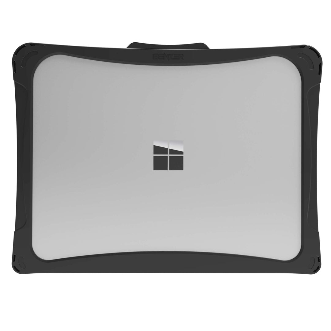 iBenzer Hexpact Case for Microsoft Surface Laptop Go 3/2/1 12.4 2023-2020 (2013&1943), Heavy Duty Case for 12.4 Surface Laptop Go 3/2/1, Protective Cover+Screen Lock for K-12 Students, Black, MS-LG