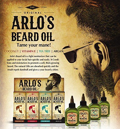 Arlo's 99% Natural Original Beard Oil, Pro-growth Growth Enhancer, 2.5 Fluid Ounce