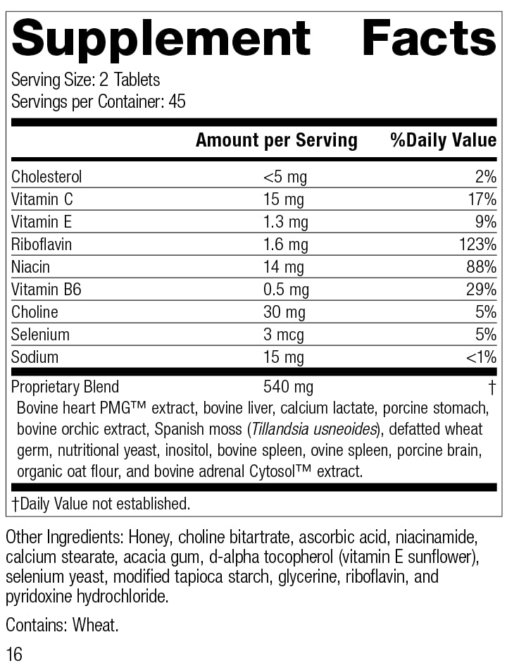 Standard Process Cardio-Plus - Antioxidant Support - Heart Health, Circulation & Blood Flow Supplement with Vitamin B6, Niacin & Riboflavin - Energy Metabolism Supplement - 90 Tablets