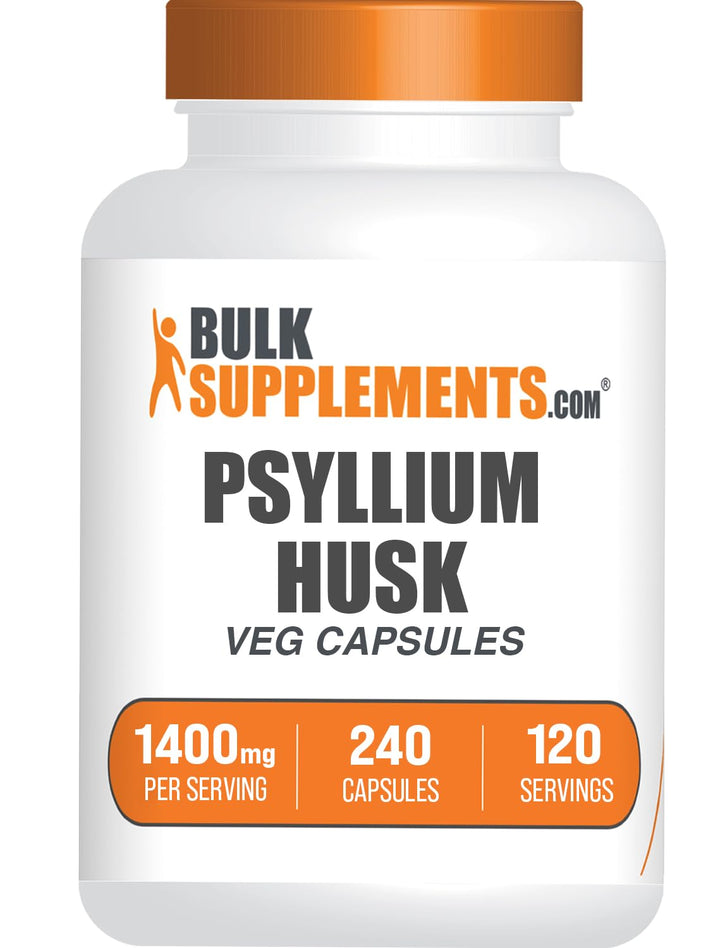 .com Psyllium Husk Capsules - Psyllium Supplement, Psyllium Husk Fiber Capsules - Vegan & Gluten Free, 2 Capsules per Serving, 240 Veg Capsules (Pack of 1)