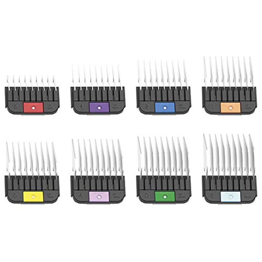 Professional Animal Stainless Steel Attachment Guide Comb Set for Detachable Blade Pet, Dog, Cat, and Horse Clippers (3390-100)
