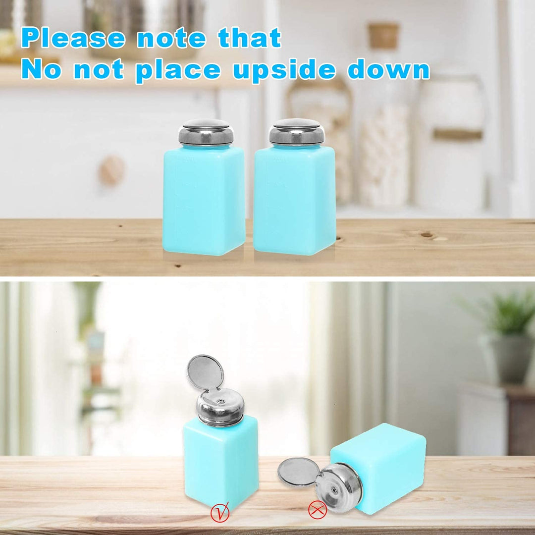 2 Pack 200ml Push Down Alcohol Dispenser Pump Bottle Methanol Container