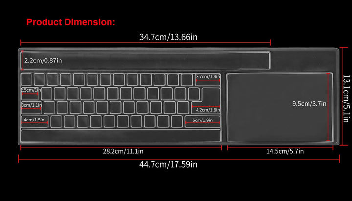 Clear Desktop Computer Keyboard Cover Skin for PC 104/107 Keys Standard Keyboard, Anti Dust Waterproof Keyboard Protector Skin