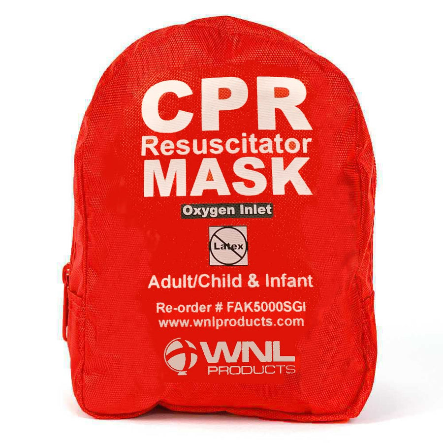CPR Rescue Mask, Adult/Child & Infant Pocket Resuscitator, Soft Case Kit with Belt Clip