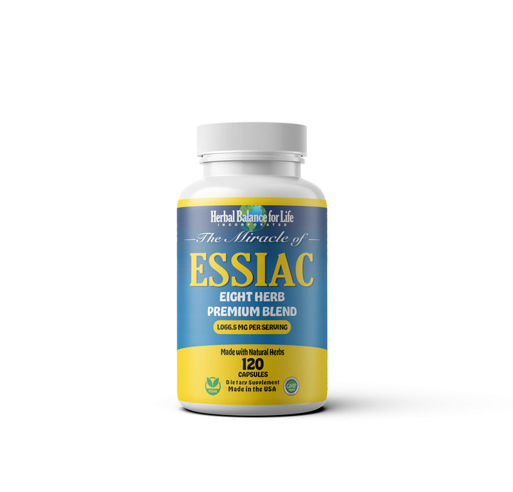 Natural Essiac Tea 8 Herb Capsules, 1066.5 mg per Serving - 120 Capsules, with Sheep Sorel Roots, More Potent 8-herb Essiac Tea Formula by Nurse Rene Caisse & Dr. Charles Brusch in The 1950s