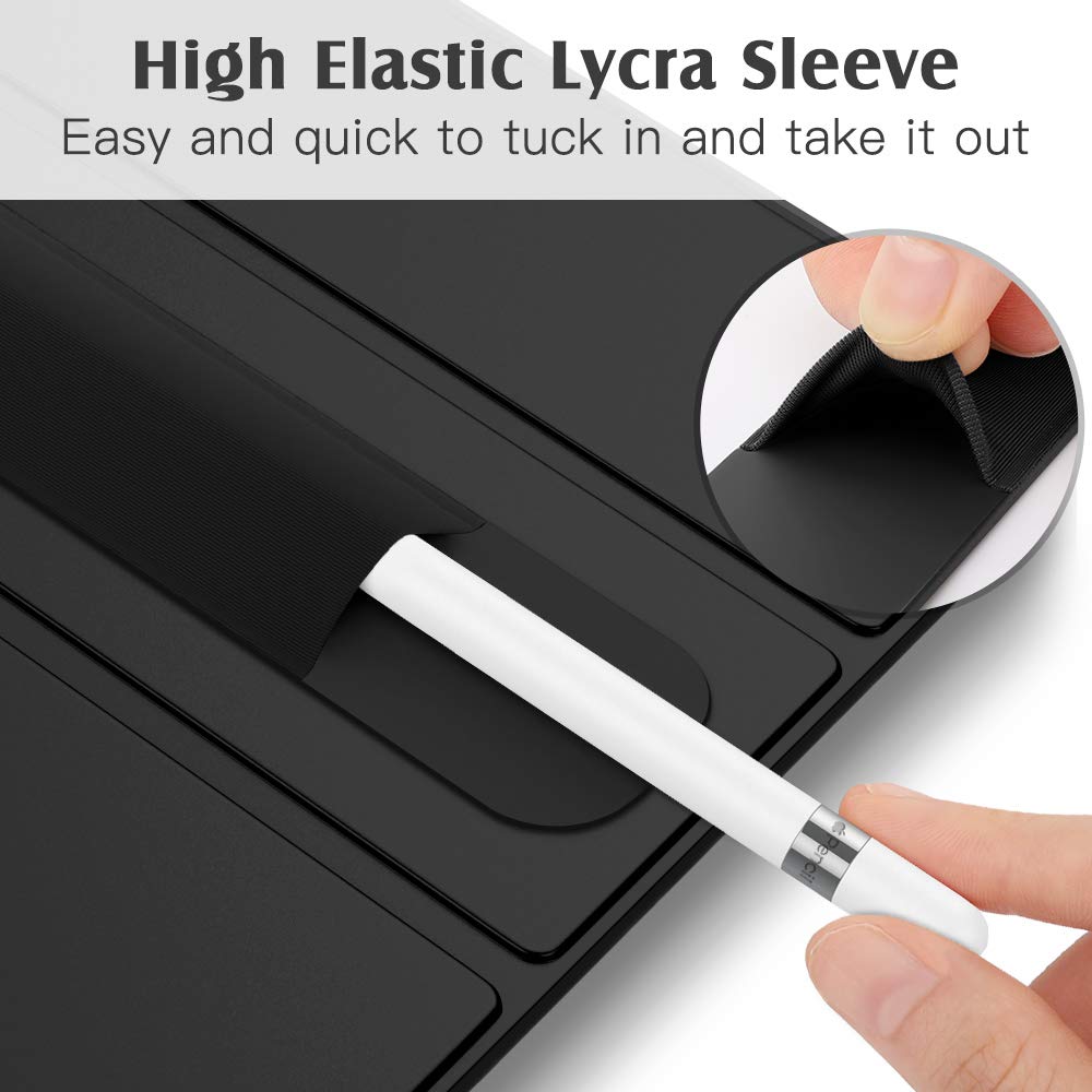 Pencil Holder Compatible with Apple Pencil Pro, Apple Pencil (USB-C) /Apple Pencil (1st & 2nd Gen), Elastic Pencil Pocket Pouch Adhesive Sleeve Case for iPad Pens and Stylus - 2 Pack