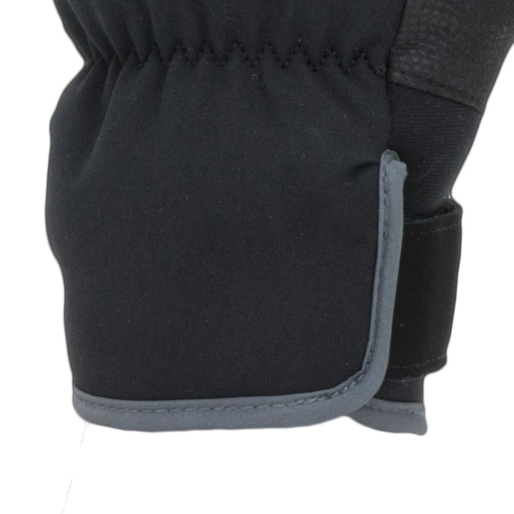 Unisex Waterproof Extreme Cold Weather Cycle Split Finger Glove, Black/Grey, Large