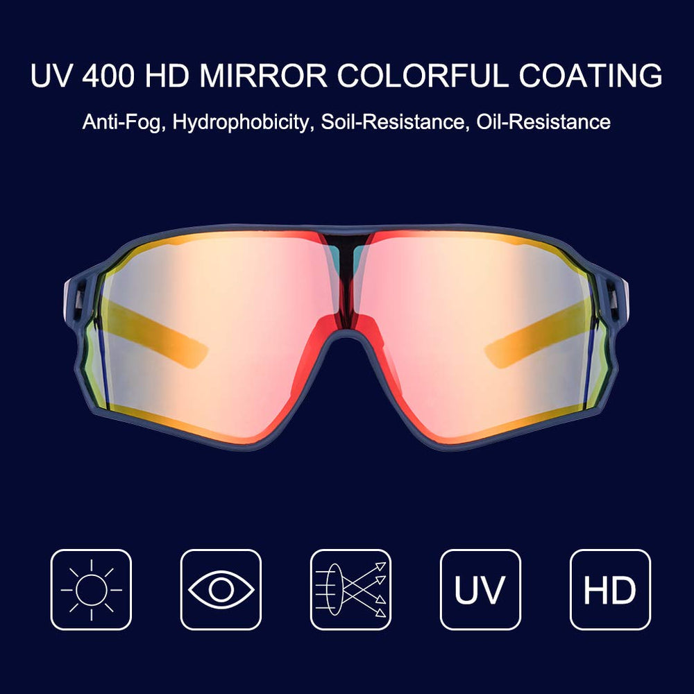 Polarized Sunglasses UV Protection for Women Men Cycling Sunglasses, Blue