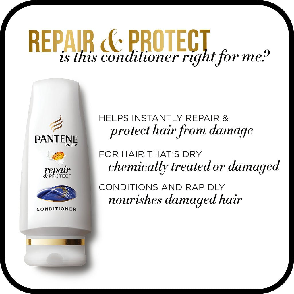 Sulfate Free Conditioner for Damaged Hair, Repair and Protect, 24 Fl Oz (Pack of 2) (Packaging May Vary)