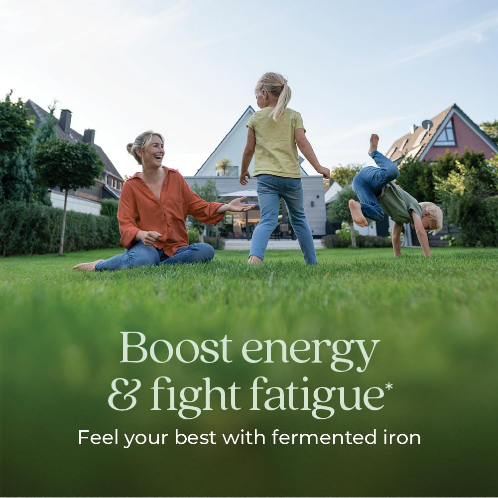 Iron Supplement, Whole-Food Fermented Iron Complex Made with Organic Vegetables & Herbs + One Daily Non-Constipating Dose- 60ct, 2 Month Supply