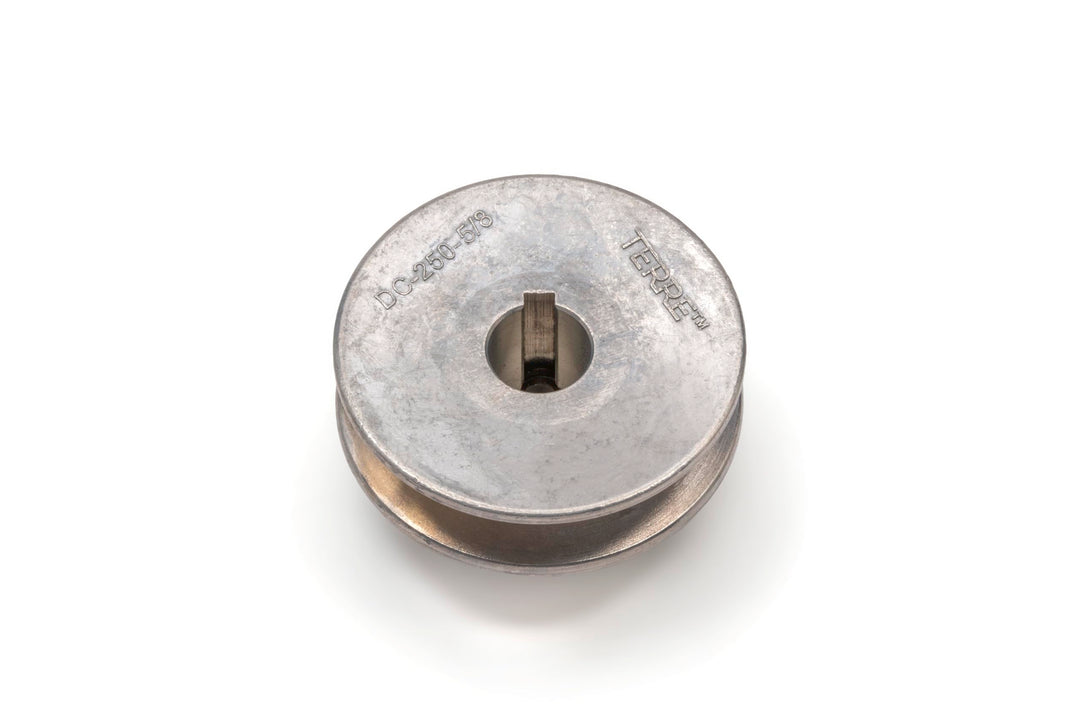 Terre Products, Heavy Duty 2.5 V-Groove Drive Pulley, Precision 5/8 Bore, Robust Z3A Zinc Alloy Die Cast Pulley