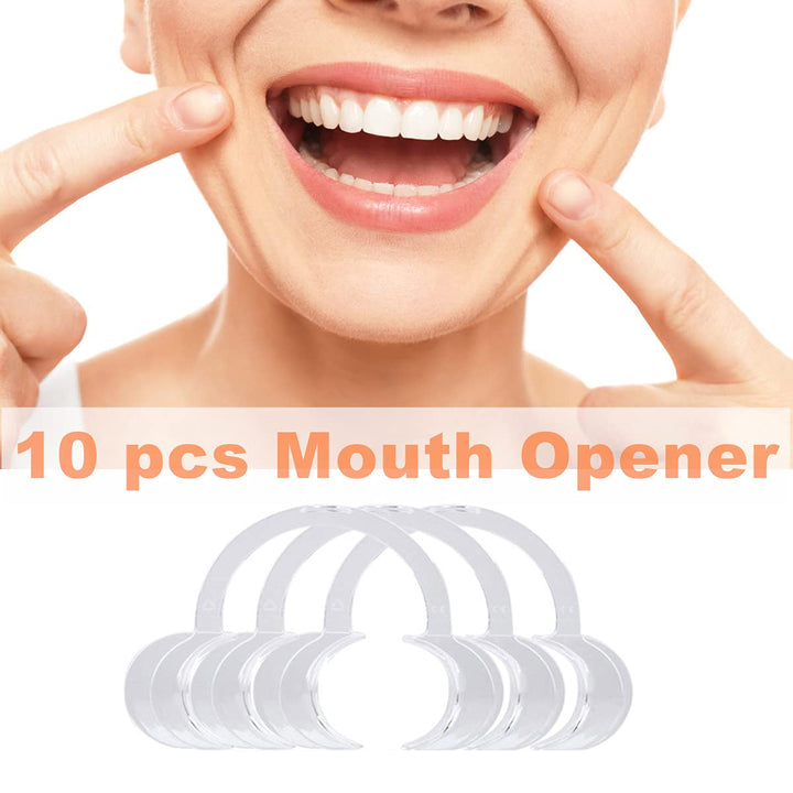 10 Pieces (Size M) C-Shape Cheek Retractor, Disposable Mouth Opener for Dental Teeth Whitening Mouth Guard or Speak Out Game