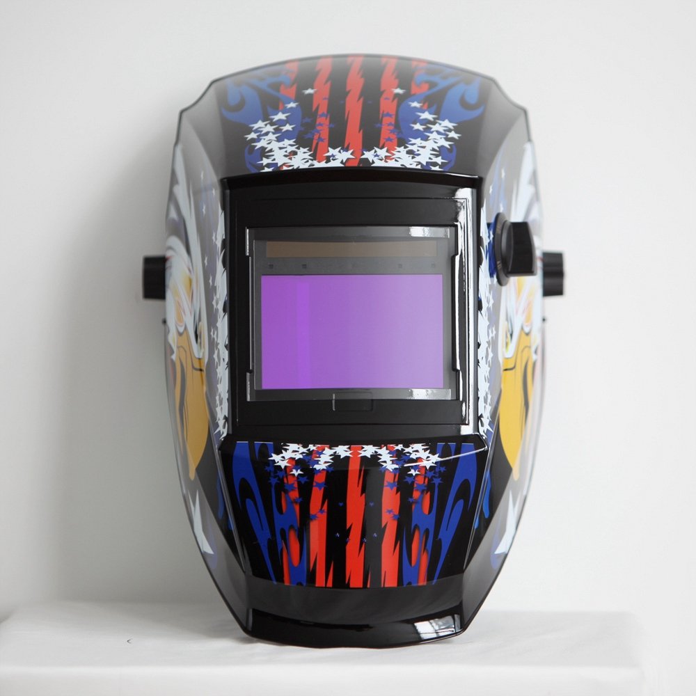 True Color Wide Shade Range 4/5-13 Auto Darkening Welding Helmet w/Solar AH6-660-6217 Large Viewing 3.86X2.50 for TIG MIG/MAG MMA Plasma Grinding, 6+1 Extra Lens Covers