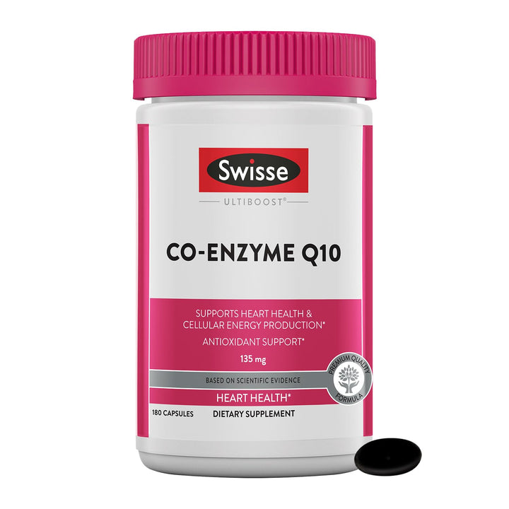CoQ10 Supplement Co-Enzyme Q10 | 6 months Supply| Coenzyme Q10 Supports Heart Health and Ubiquinol Cellular Energy Production | CQ10 Antioxidant Support| Co Q 10 Supplement 135mg | 180 Softgels