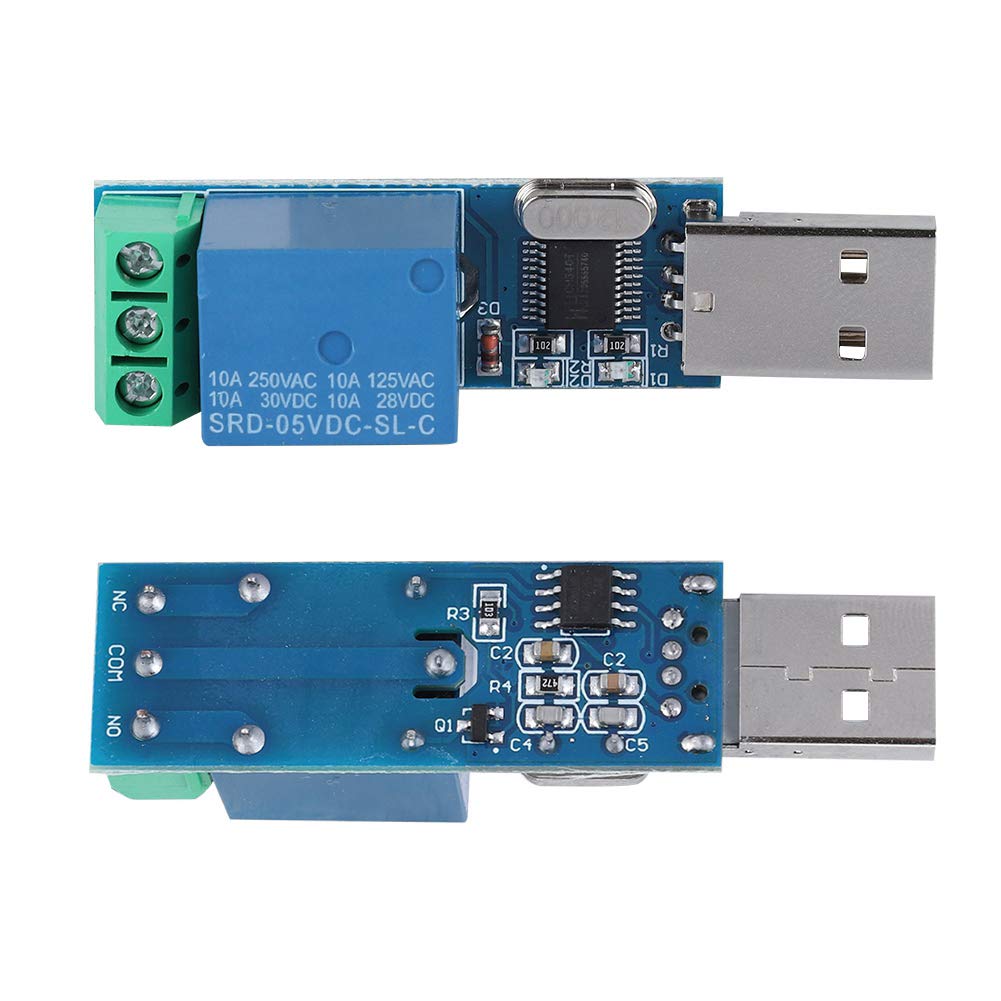 USB Relay Module, Sturdy Durable Lightweight Lcus1 USB Relay Module Intelligent USB Switch Control Module Onboard Ch340 Control Chip