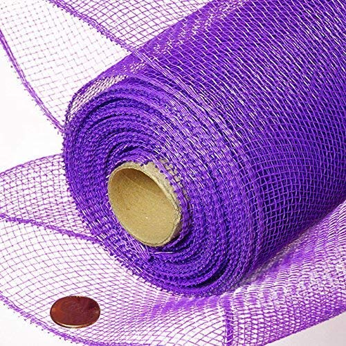 Purple Deco Mesh Wreath Decor - 10 x 10 Yards, Decorative Ribbon Roll, Swag, Tree Topper, Bows, Gifts, Garlands, Presents, Mardi Gras, Easter