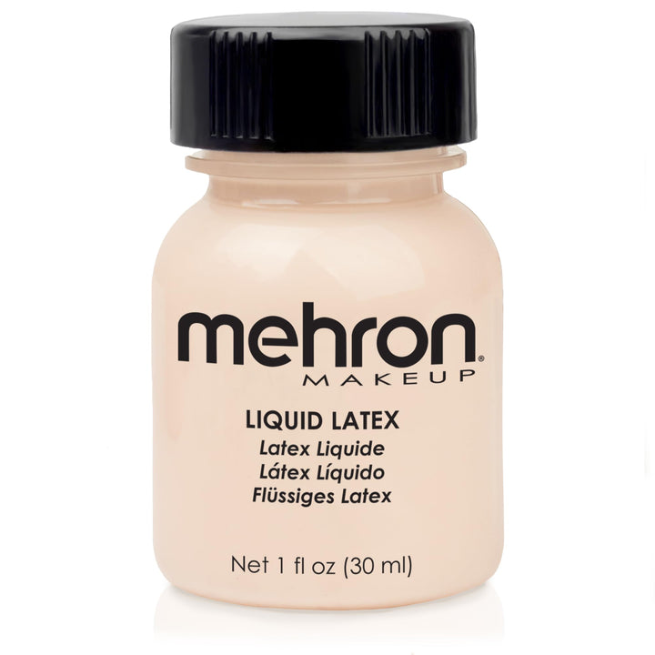 Makeup Liquid Latex | SFX Makeup | Halloween Latex Makeup | Latex Glue for Skin | Prosthetic Glue 1 fl oz (30 ml) (Light Flesh)
