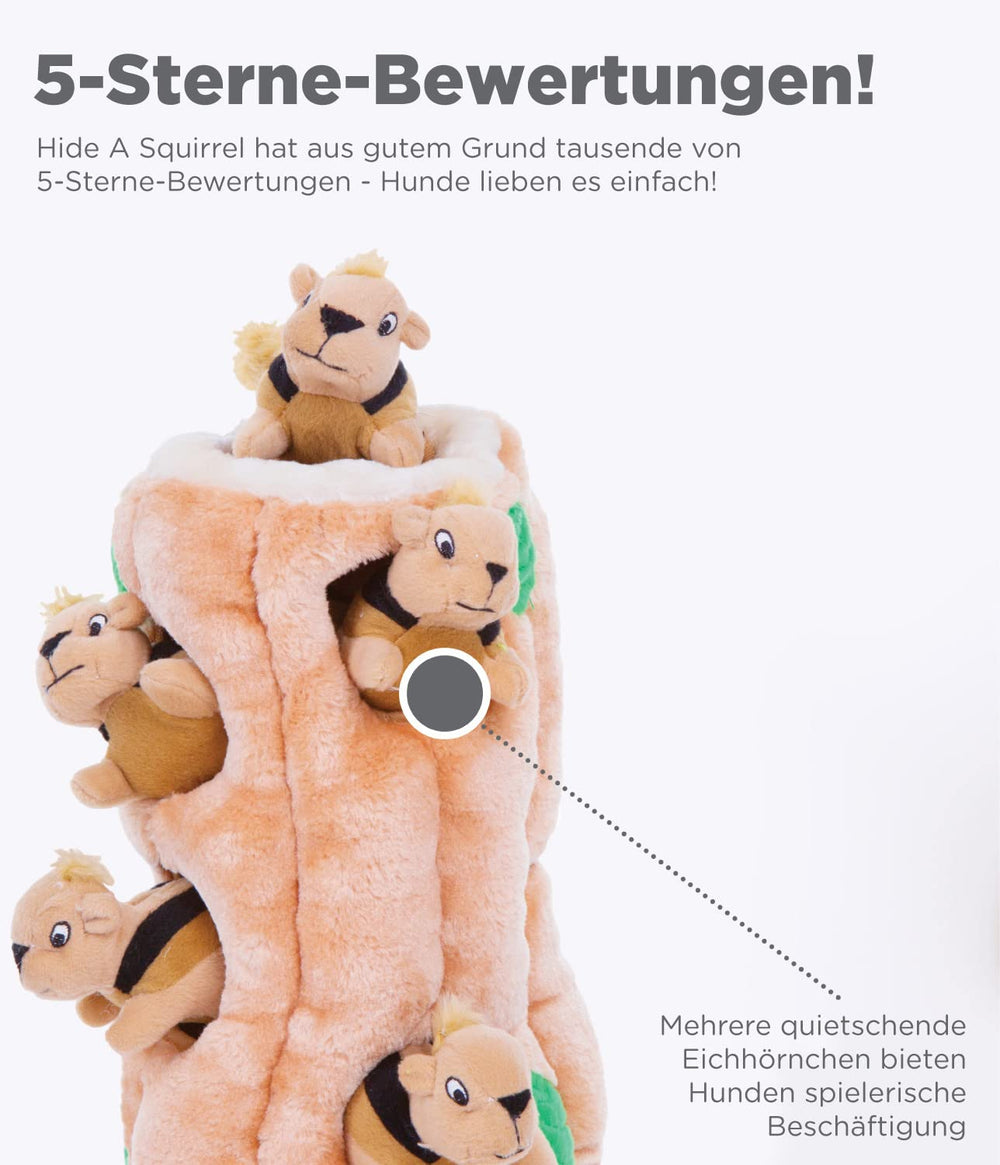 Hide A Squirrel Plush Dog Toy Puzzle, Medium