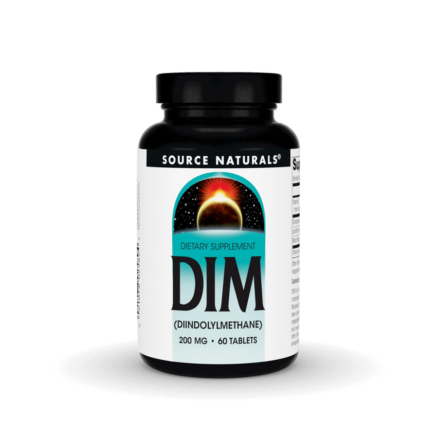 DIM, Diindolylmethane 200mg with BioPerine, Vitamin E & More - 60 Tablets