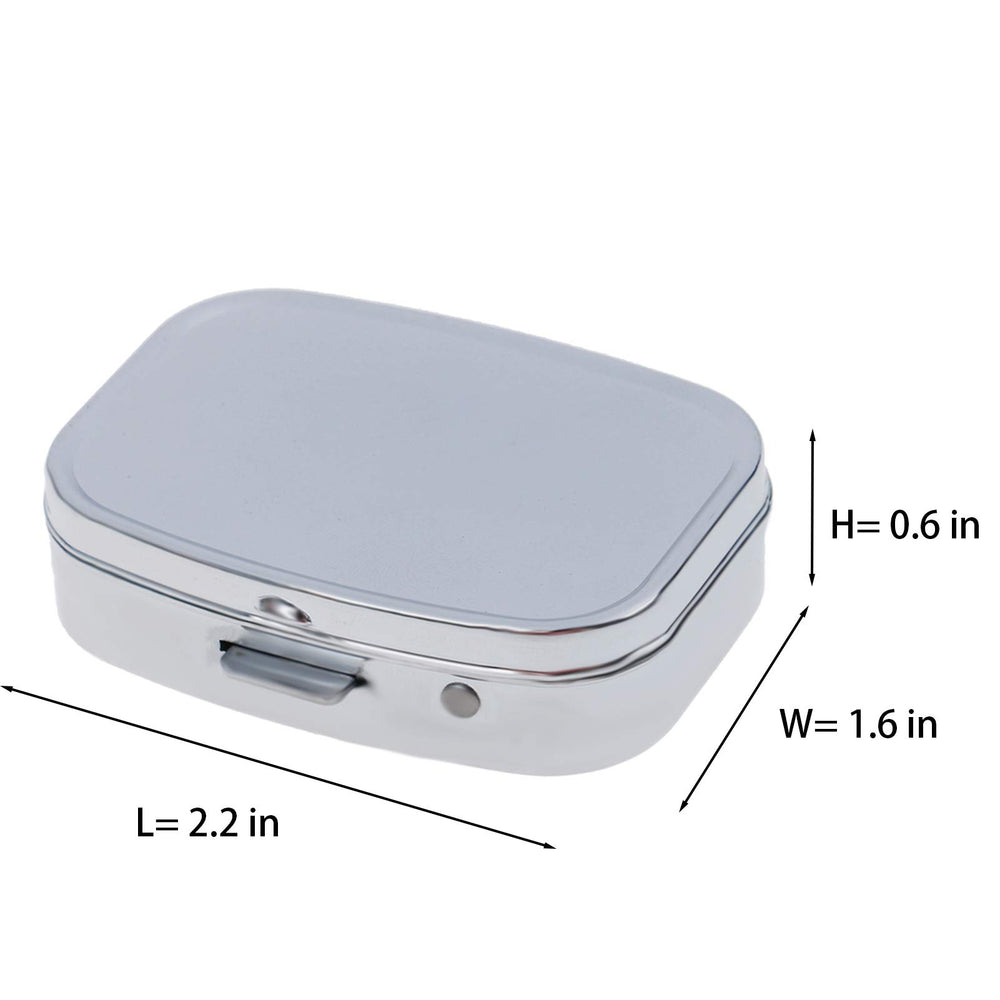 Pill Box Small Medicine Pill Case Portable Medicine Tablet Vitamin Holder Organizer for Purse Pocket Travel Gifts (Pack of 2)