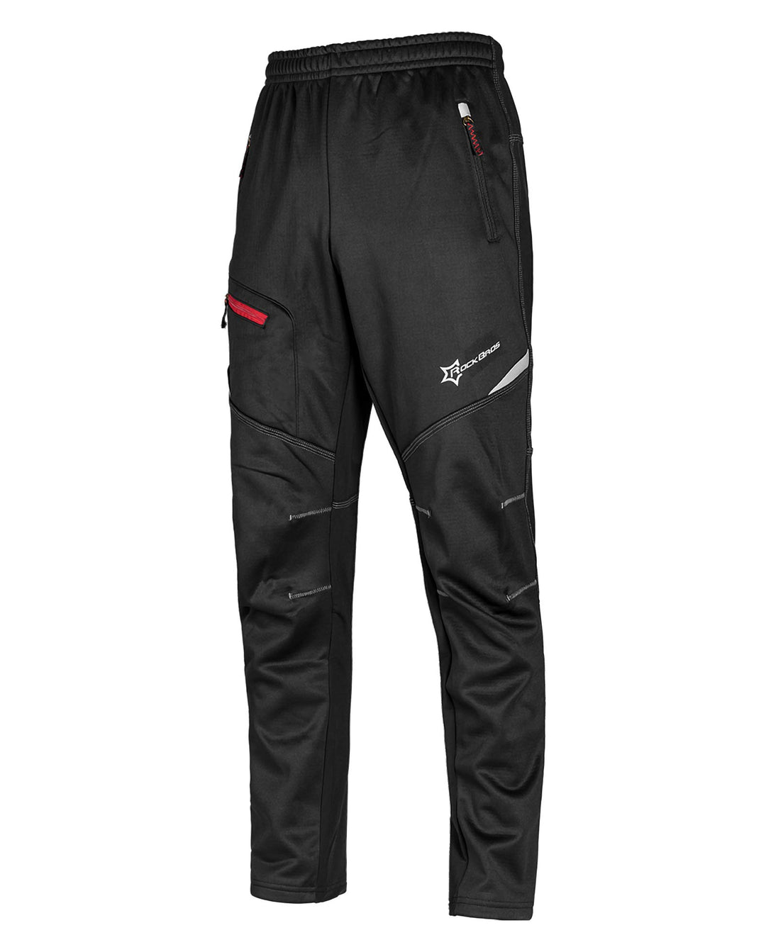 Cycling Pants for Men Windproof Thermal Fleece Winter Athletic Bike Pants Cold Weather for Running Hiking Black