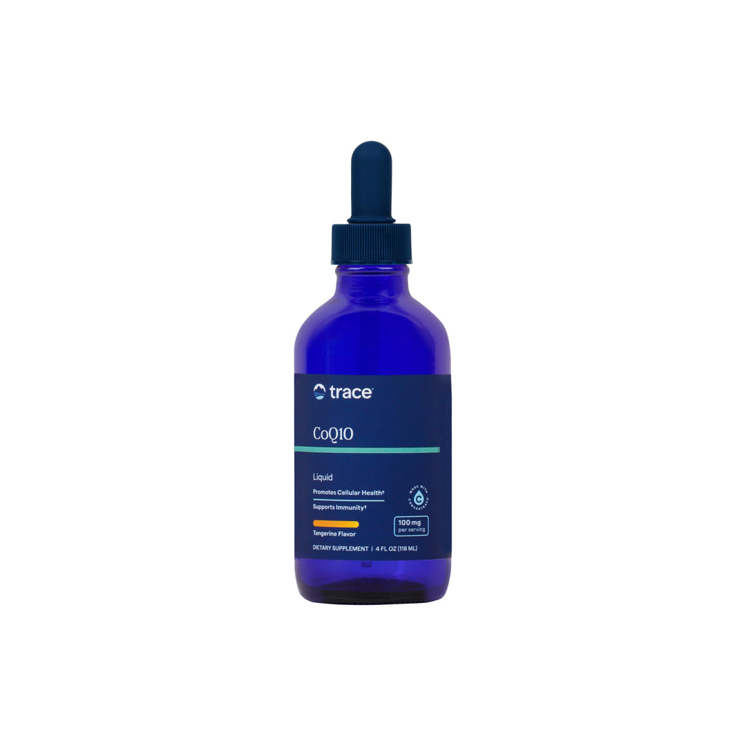 Trace Minerals | Liquid CoQ10-100 mg | Supports Normal Immune and Cellular Energy Function | Certified Vegan, Gluten Free, Non-GMO | Tangerine | 4 oz