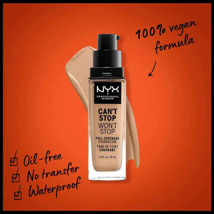 Can't Stop Won't Stop Foundation, 24h Full Coverage Matte Finish - Soft Beige