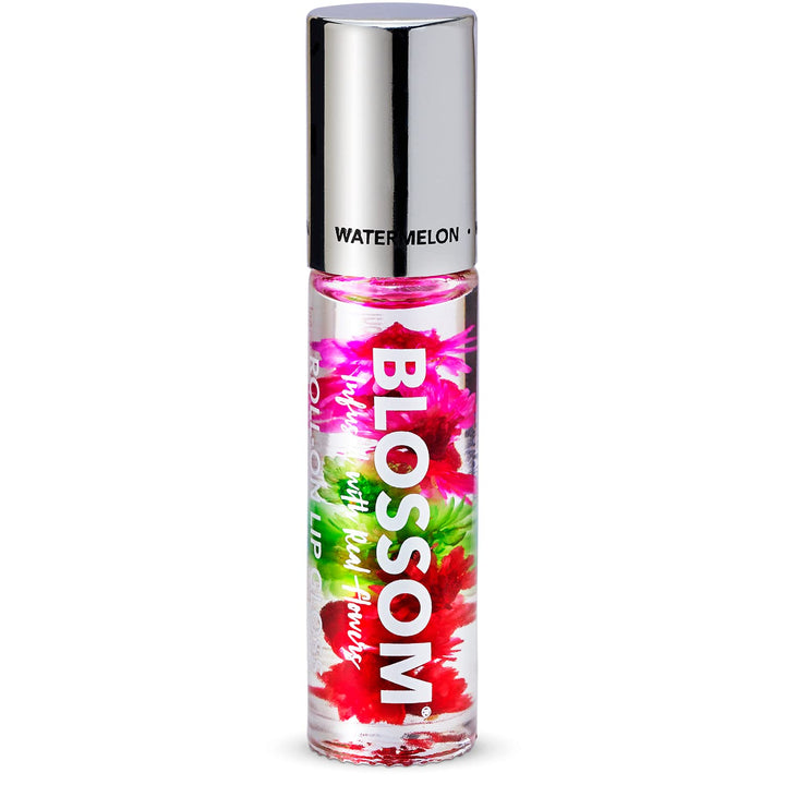 Scented Roll on Lip Gloss, Infused with Real Flowers, Made in USA, 0.20 fl. oz./5.9ml, Watermelon