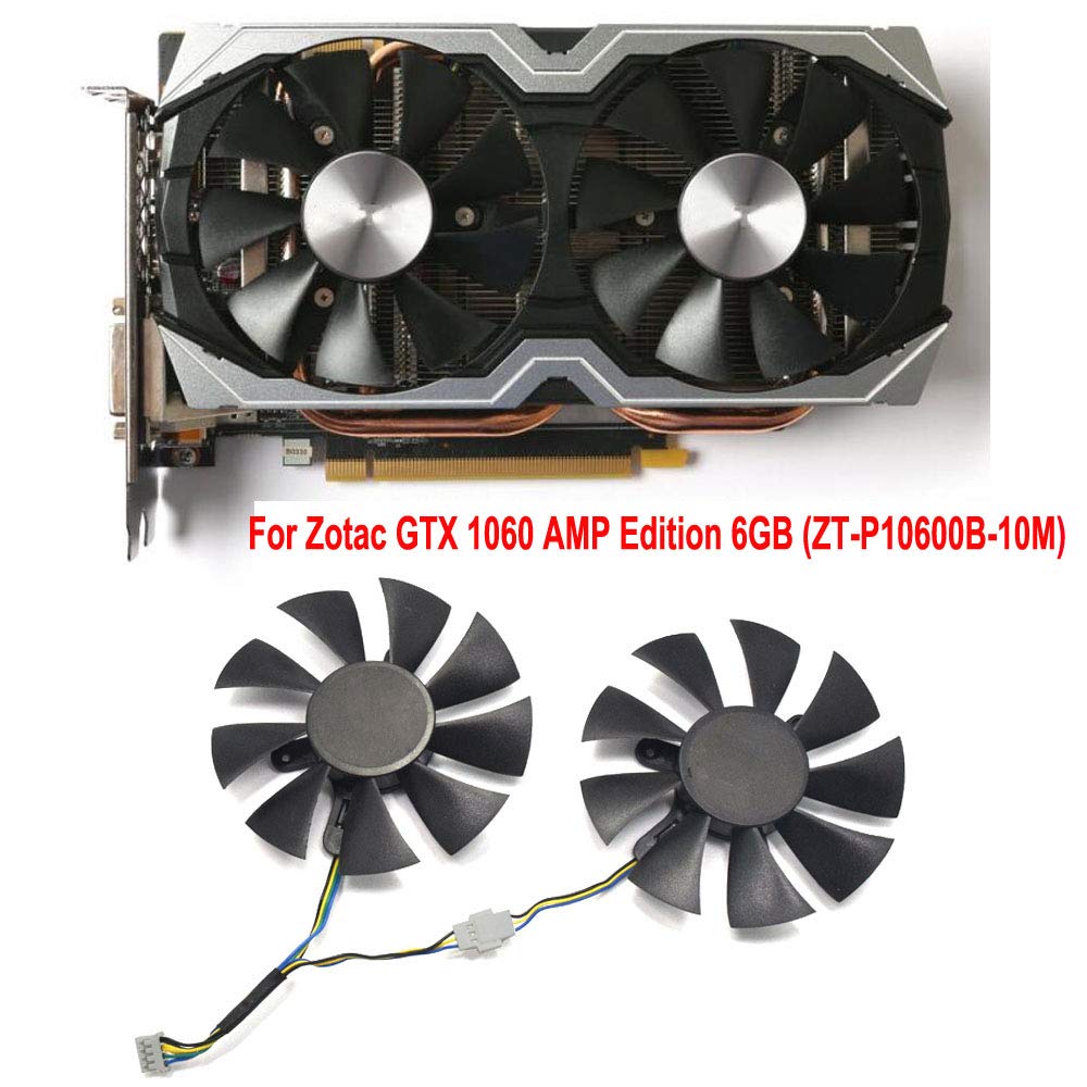 GFY09010E12SPA Video Card Fan Replacement for Zotac GTX 1060 AMP Edition 6GB (ZT-P10600B-10M) Graphic Card Cooler Fan