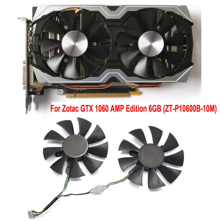 GFY09010E12SPA Video Card Fan Replacement for Zotac GTX 1060 AMP Edition 6GB (ZT-P10600B-10M) Graphic Card Cooler Fan