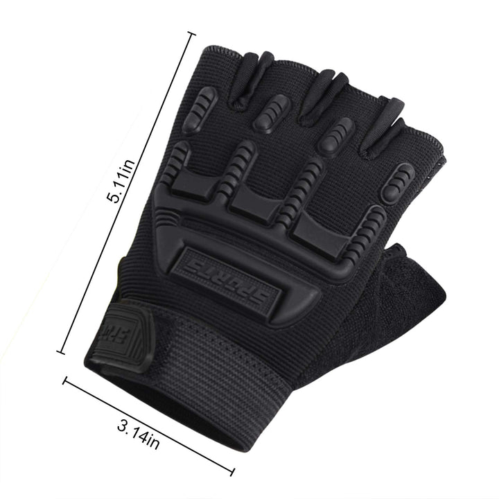 Kids Half Finger Cycling Gloves Mittens Breathable Non Slip Fingerless Bike Riding Gloves Shockproof Sports Training Gloves UV Protection Outdoor Skateboard Gloves for Boys Girls 6-10Y