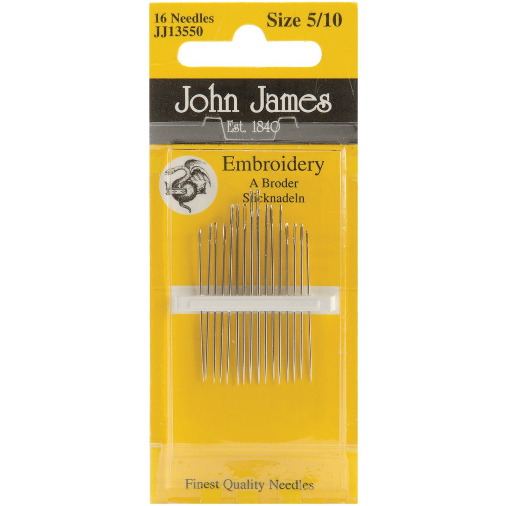 Crewel/Embroidery Hand Needles-Size 5/10 16/Pkg