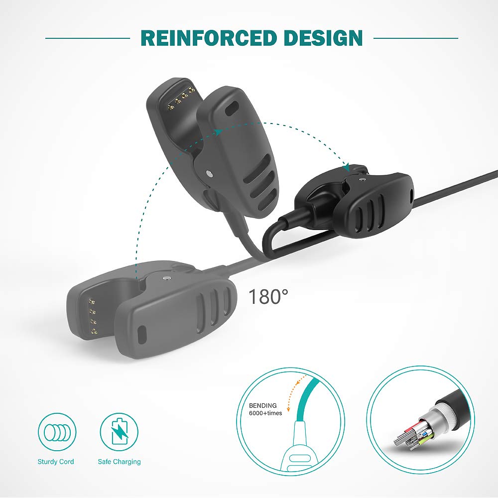 Charger Compatible with Suunto 3 Fitness,Suunto 5, Traverse, Kailash, Spartan Trainer, Ambit 1 2 3 - USB Charging Cable 100cm - Smartwatch Accessories
