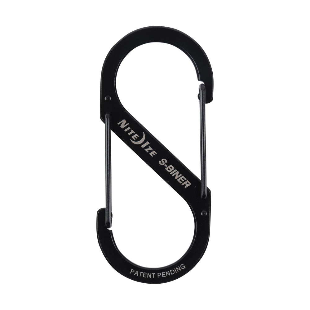 S-Biner Dual Carabiners, Stainless-Steel, unisex-adult, Black, Assorted 3-Pack, Sizes 2, 3, 4