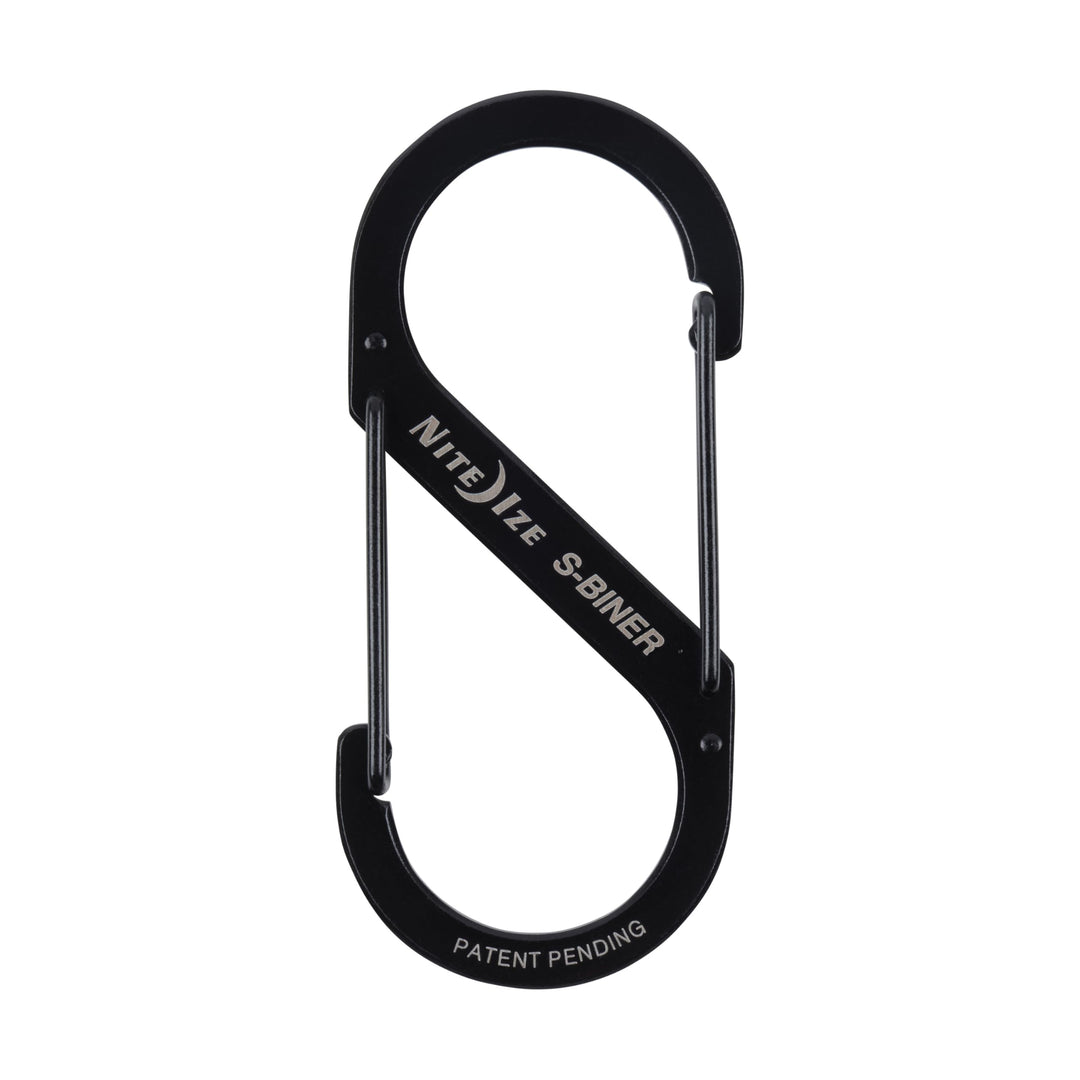 S-Biner Dual Carabiners, Stainless-Steel, unisex-adult, Black, Assorted 3-Pack, Sizes 2, 3, 4