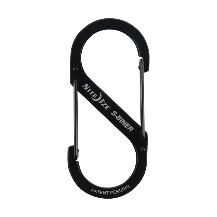 S-Biner Dual Carabiners, Stainless-Steel, unisex-adult, Black, Assorted 3-Pack, Sizes 2, 3, 4
