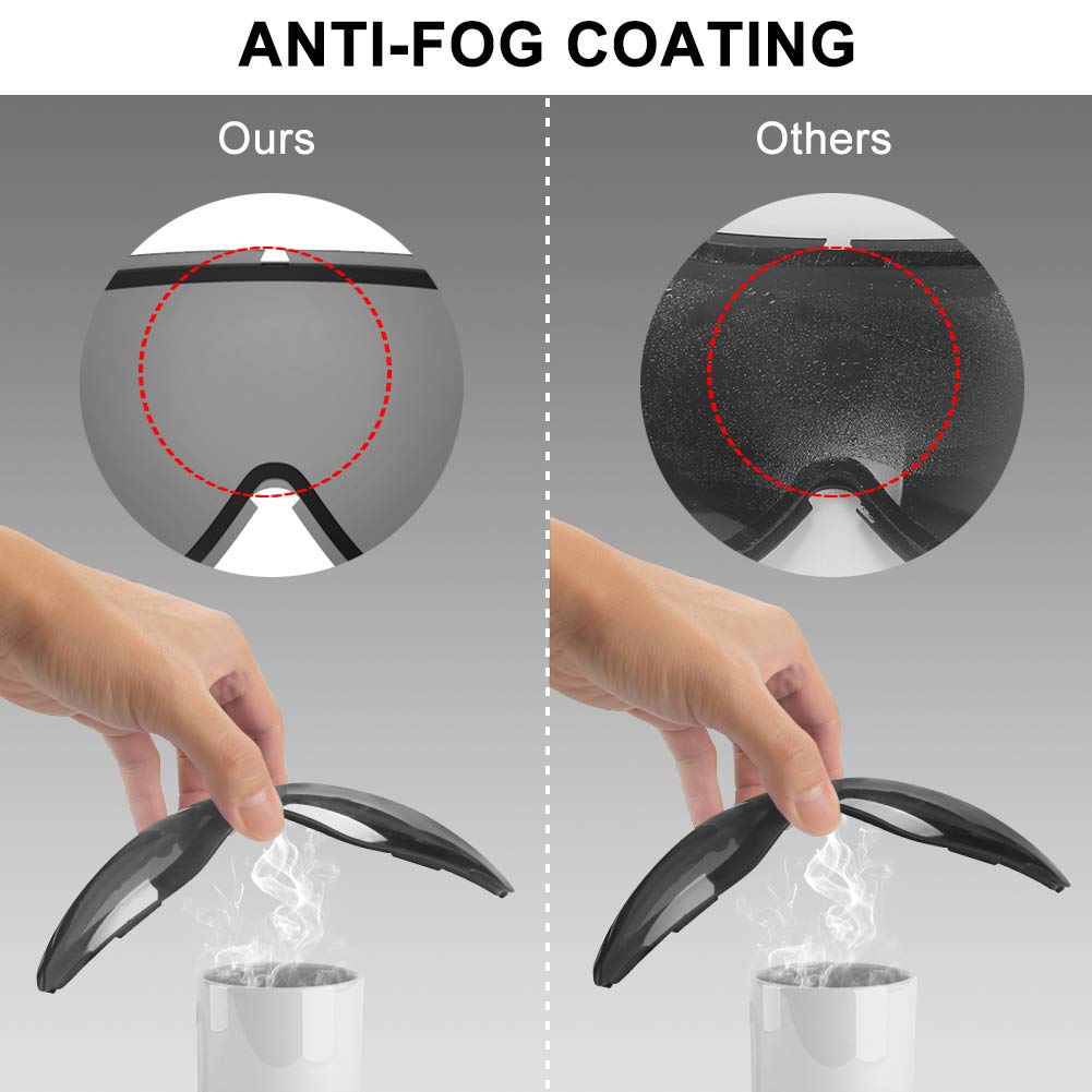 Ski Goggles OTG - Over Glasses Snow/Snowboard Goggles for Men, Women & Youth - 100% UV Protection