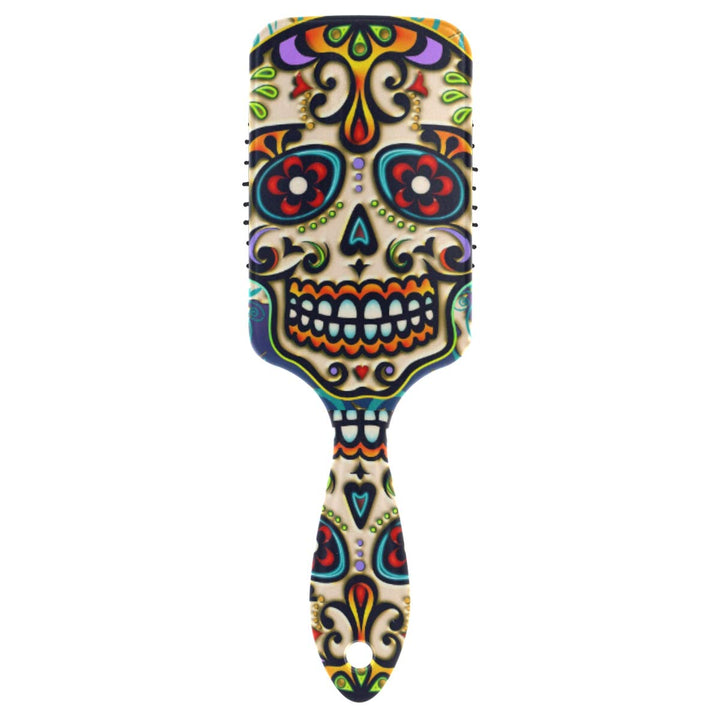 Hairbrush Floral Sugar Skull Day Of The Dead, Air Cushion Massage Comb Hair Brush Anti Static Nylon Ball-tipped for Men Women Wet Dry Curly Damaged Hair
