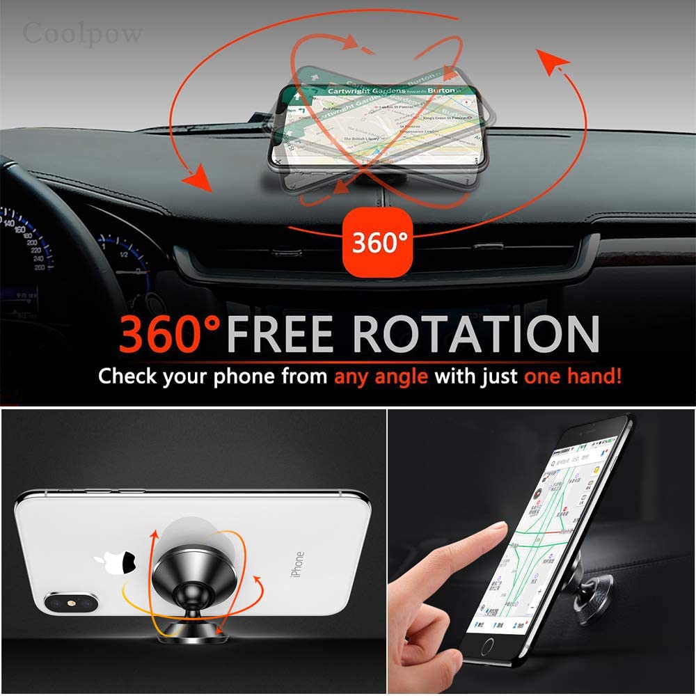 2-Pack Magnetic Phone Holder for Car Phone Holder MountStrong Magnet Phone Mount for Car Mount for iPhone Magnetic Car Phone Holder4 Plate Cell Phone Holders for Your Car Accessories