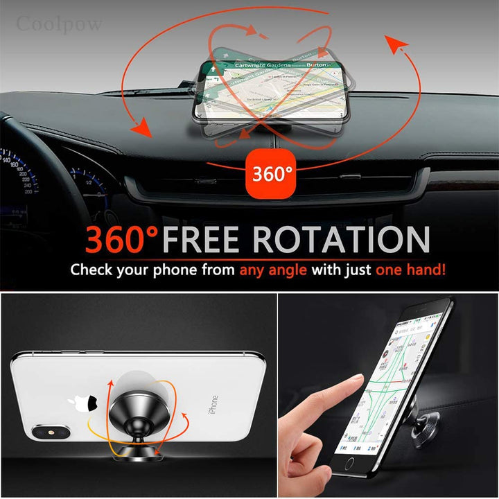 2-Pack Magnetic Phone Holder for Car Phone Holder MountStrong Magnet Phone Mount for Car Mount for iPhone Magnetic Car Phone Holder4 Plate Cell Phone Holders for Your Car Accessories