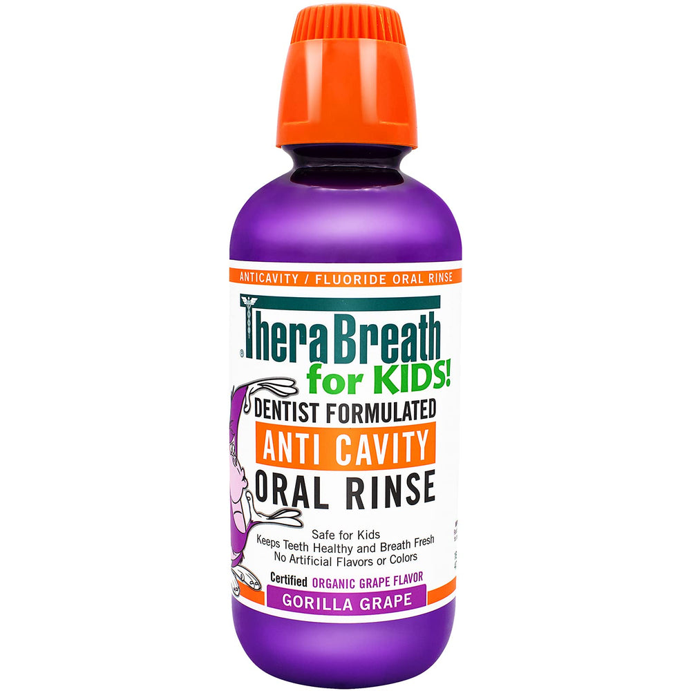for Kids Dentist Formulated Anti-Cavity Oral Rinse, Organic Gorilla Grape, 16 Ounce (Pack Of 2)