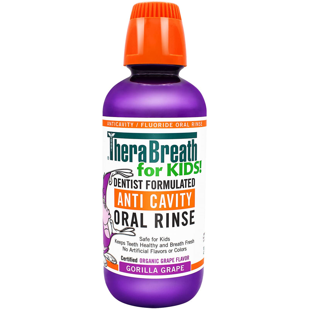 for Kids Dentist Formulated Anti-Cavity Oral Rinse, Organic Gorilla Grape, 16 Ounce (Pack Of 2)